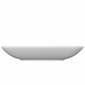 table wash basin rectangle 3D model
