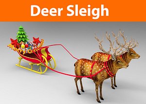 santa Deer Sleigh