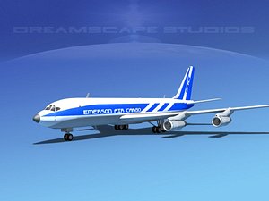 3d model 707-320 airlines boeing 707