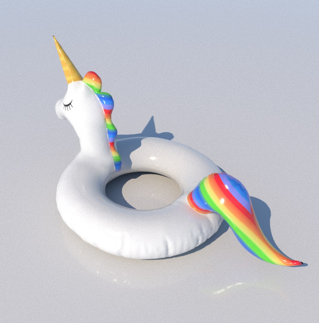Beach unicorn floater 3D - TurboSquid 1555602