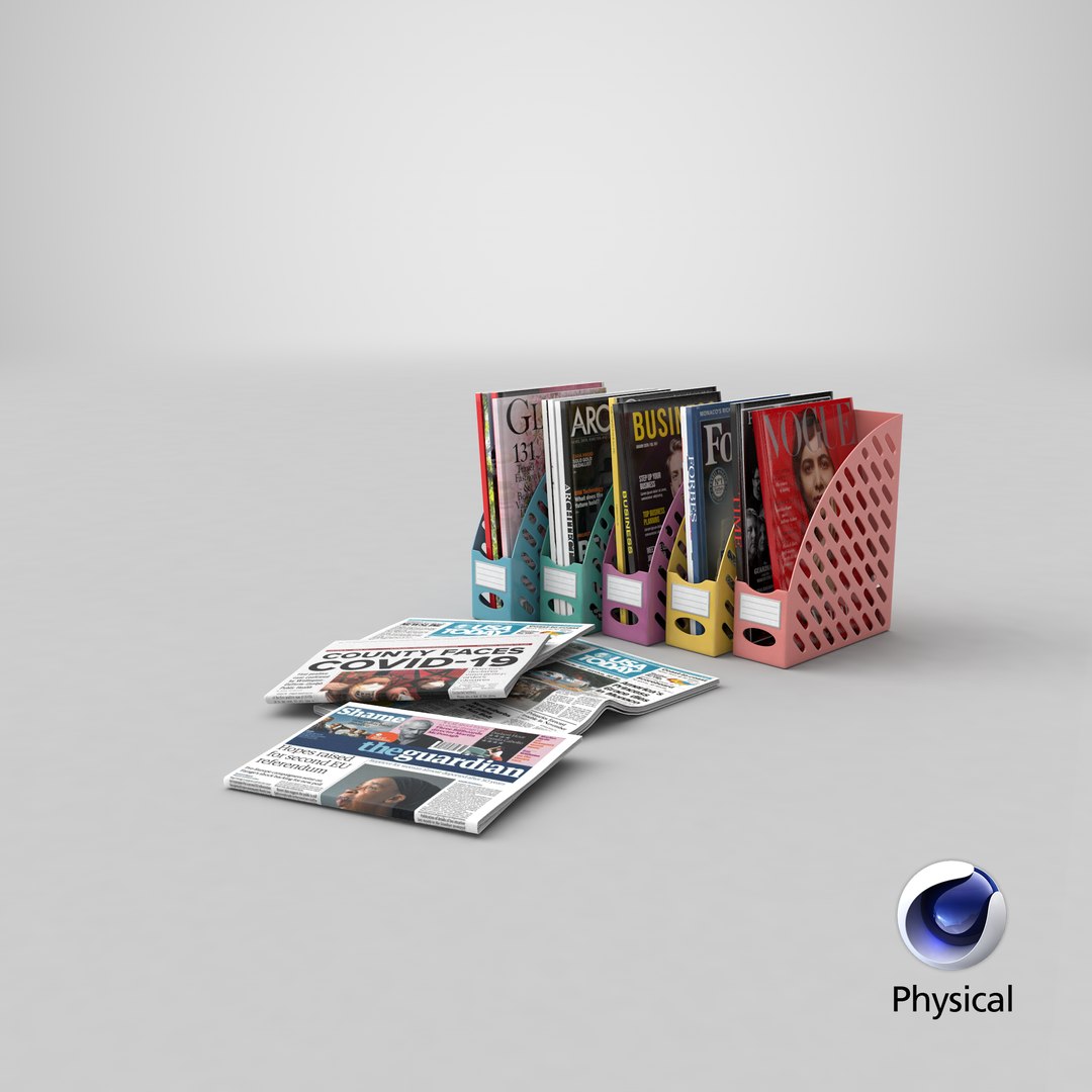 Detailed Magazine Holder And Newspapers 3D model https://p.turbosquid.com/ts-thumb/Kb/7h9wg5/14/stemcell_cinema_4d_physical_render/png/1698155570/1920x1080/fit_q87/fa7086ce4c7923dfa328bcac9be663ff4e3406e5/stemcell_cinema_4d_physical_render.jpg