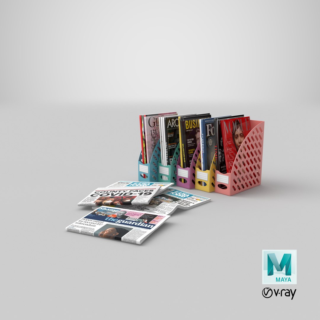 Detailed Magazine Holder And Newspapers 3D model https://p.turbosquid.com/ts-thumb/Kb/7h9wg5/bq/stemcell_maya_vray_render/png/1698155559/1920x1080/fit_q87/56fc9a7730e88883d80fa4be7b2e523a5499770a/stemcell_maya_vray_render.jpg
