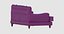 Purple basic capitone sofa 3D model