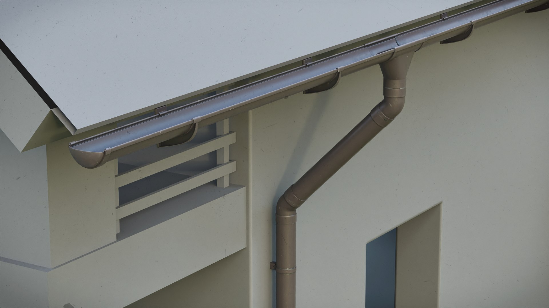 Gutter System GameReady 3D - TurboSquid 2005787