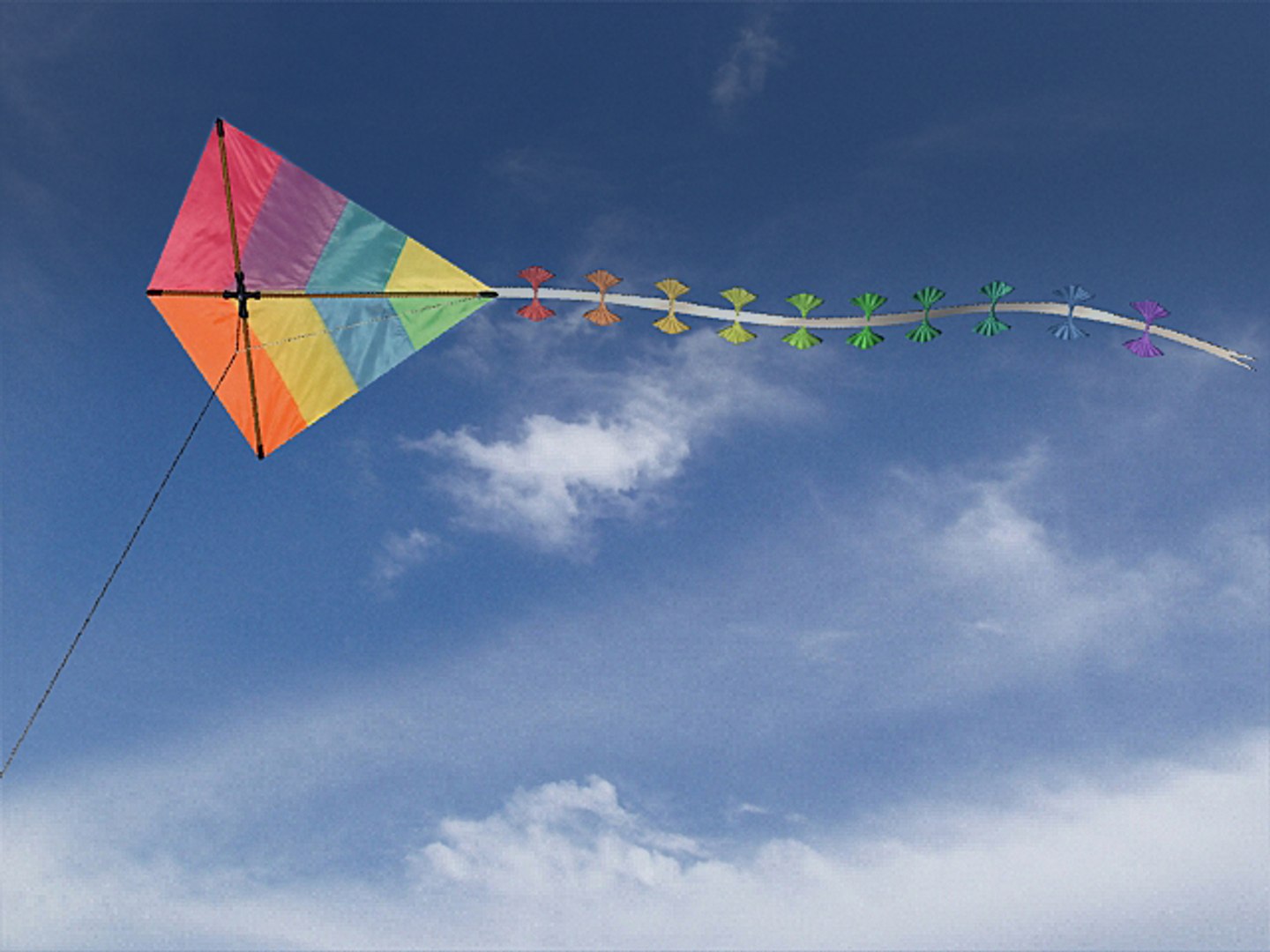 Kite Rigged 3d Model