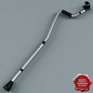 3d 3ds crutches modelled