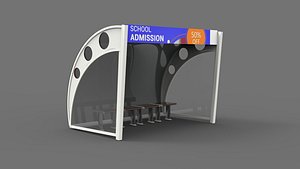 3D model Bus Stop - Shed