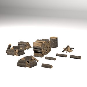 chopped wood 3D model