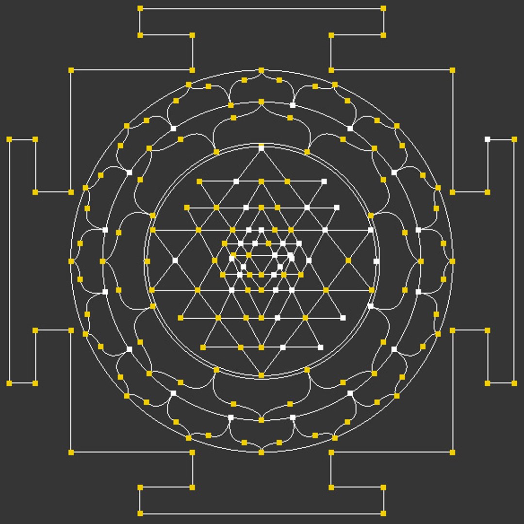 Sri Yantra 3d Max