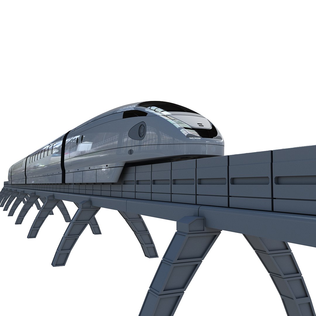 Futuristic Train 3d Model