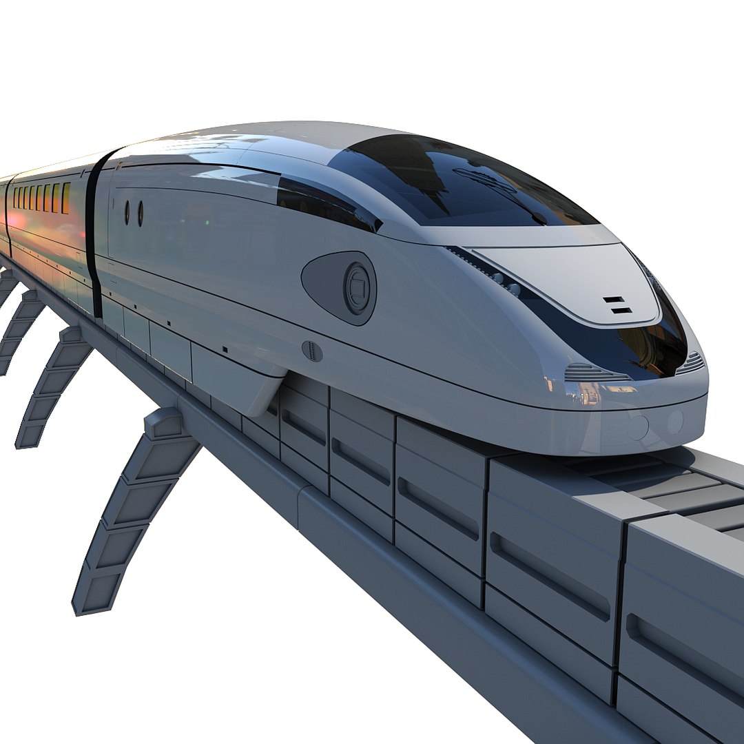 Futuristic Train 3d Model