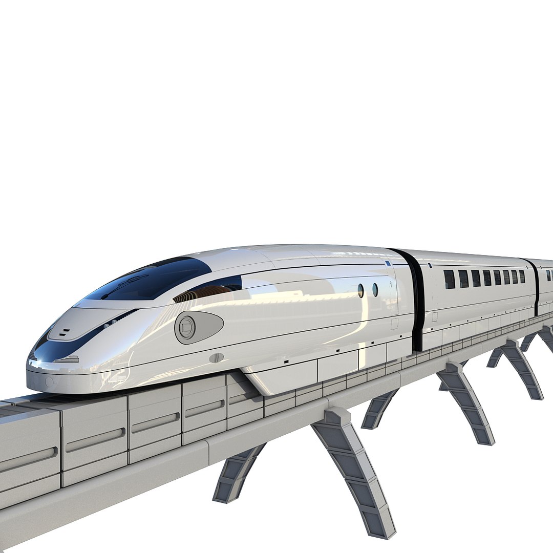 Futuristic Train 3d Model