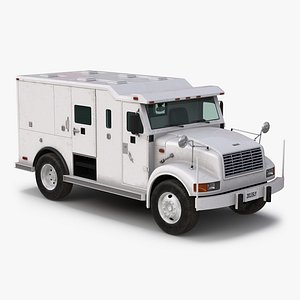 armored cash transport car 3d model