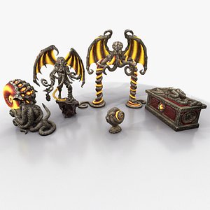 Ancient Statues Stone 3D model