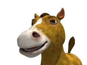 obj cartoon horse