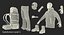 man traveler backpack 3D model