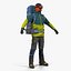 man traveler backpack 3D model