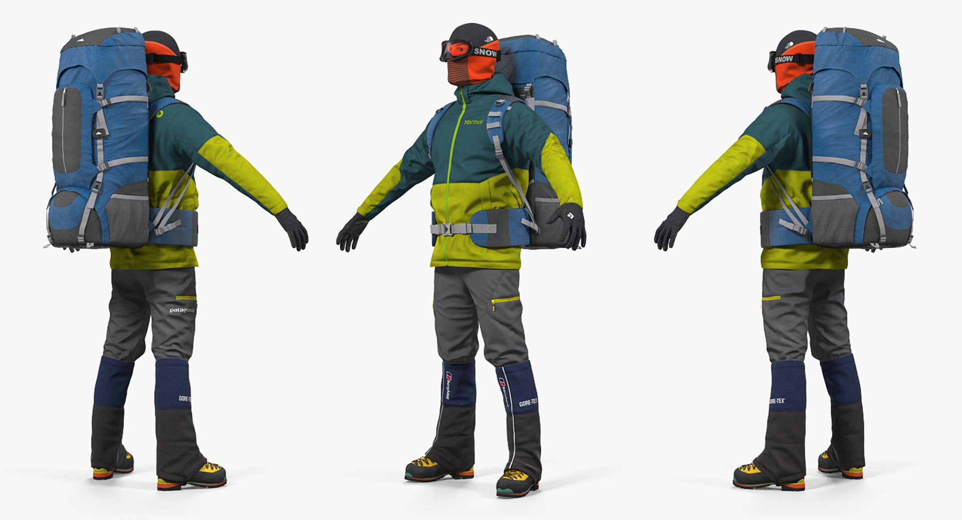 Man traveler backpack 3D model - TurboSquid 1269395