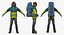 man traveler backpack 3D model