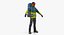 man traveler backpack 3D model