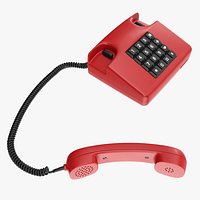 Table touch-tone telephone with off-hook handset
