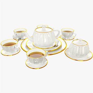 3d tea set