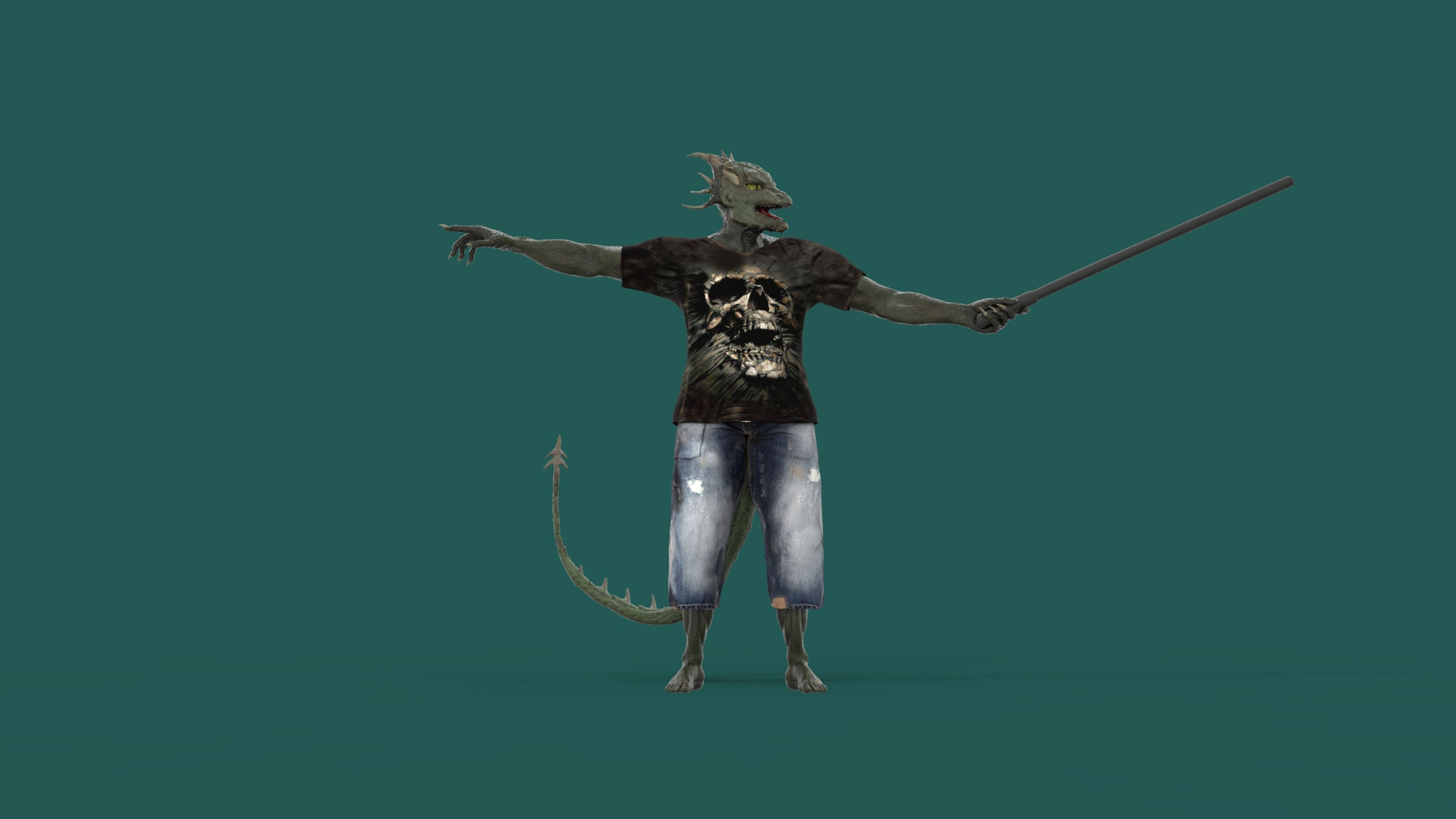 human lizard 3d model