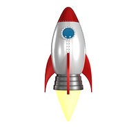 Cartoon Rocket Ship PBR