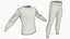 Ensemble de vêtements thermiques extensibles blancs