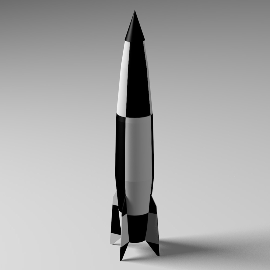 3d rocket missle spaceship model https://p.turbosquid.com/ts-thumb/Kb/dHHXqi/be84lgt9/v2_rocket_v01_0001/jpg/1349722390/1920x1080/fit_q87/cad6aa37867b577ec798e933dcf822f4b2cc8b65/v2_rocket_v01_0001.jpg