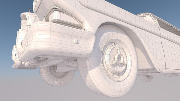modèle 3D de Voiture ancienne réaliste : Edsel Corsair 1958, PBR ...
