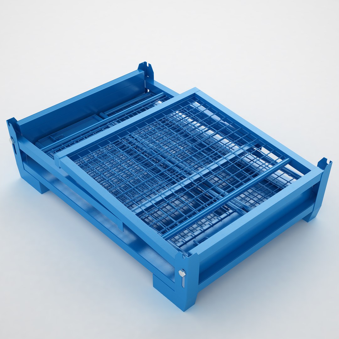 Collapsible Cage Pallet 04 model - TurboSquid 2075649