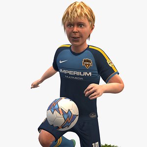 rigged soccer player 4k 3D model