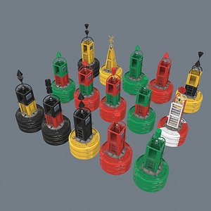 3D iala maritime buoy
