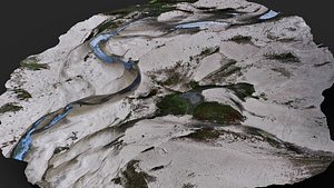 riverbed sand terrain patch pt3 PBR photogrammetry 3D