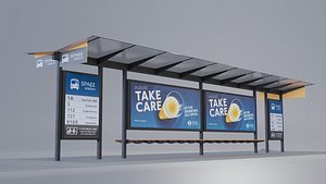 3D Bus stationusstation model