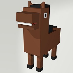 horse voxel 3D model