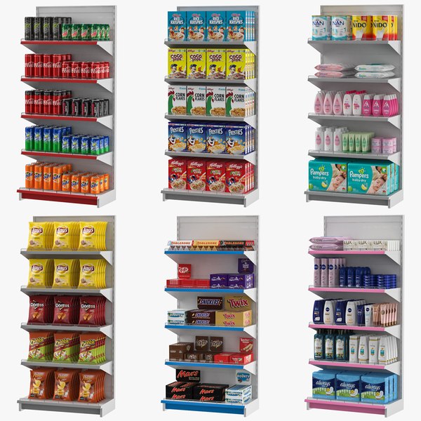 Supermarket Shelves Collection 3D