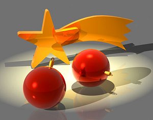 3d 3ds decoration star balls