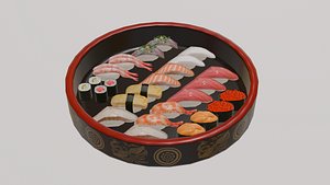 Sushi Model Asset  Average Rank Low-Poly 3D model