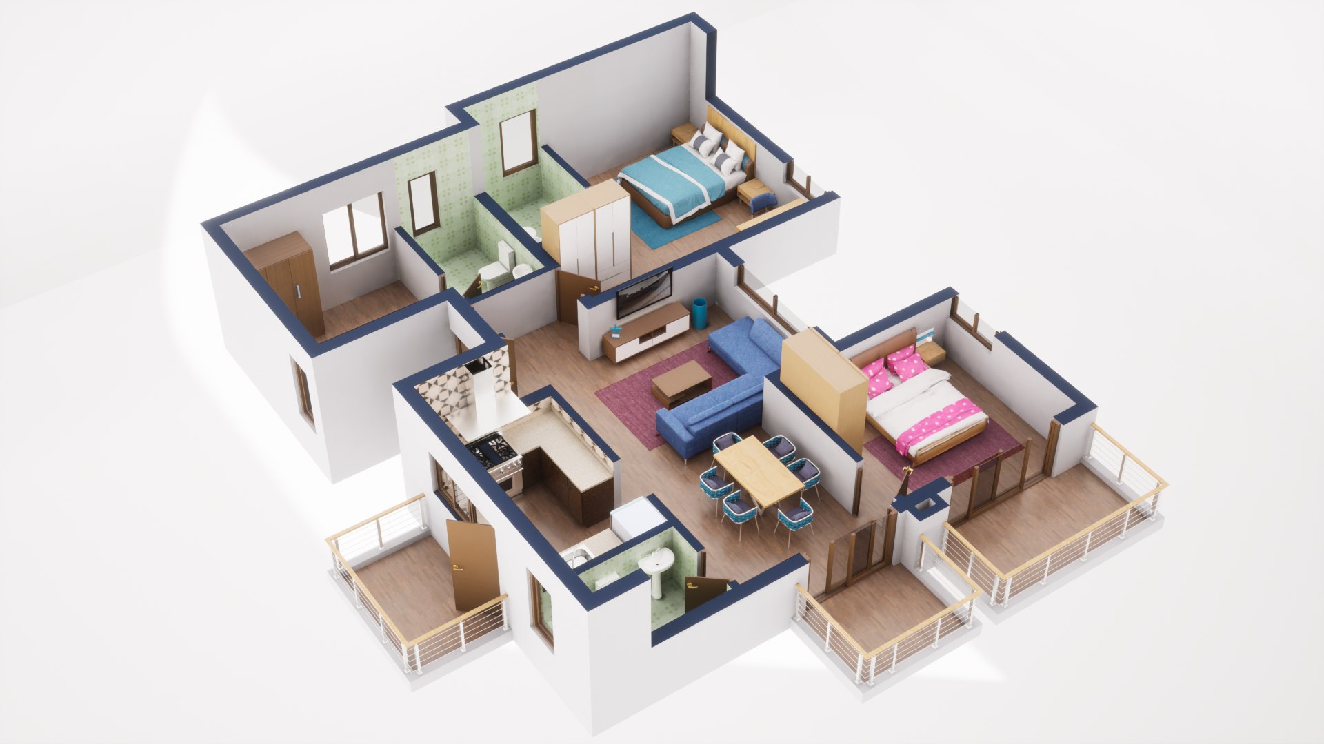 3D Floor Plan 42 3D - TurboSquid 1972102