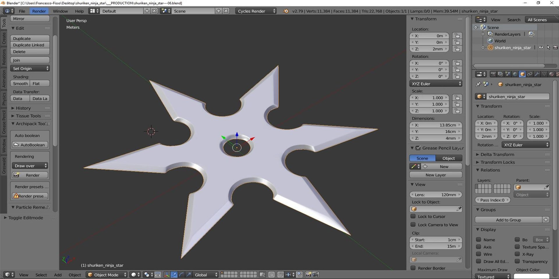 3D Shuriken Ninja Star - TurboSquid 1406547