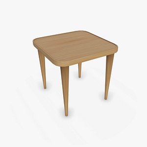 Small Wooden Coffee Table Low-poly PBR