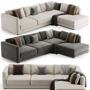 BLAKE LARGE OPEN END CORNER SOFA By Loom Loft model