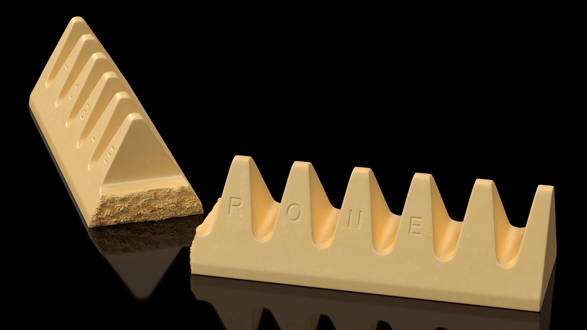 Toblerone White Chocolate Split Bar 3D Model - TurboSquid 1769319