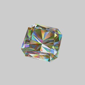 Radiant Cut Diamond 3D model