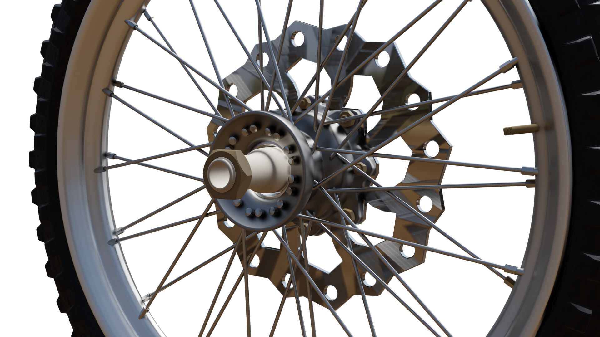 OffRoad Motorcycle Wheels Front And Rear Detailed 3D Model TurboSquid 1978246