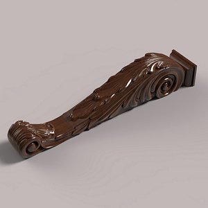 3D carved corbel cnc model