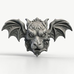 3D model Gargoyle Head Textured 8