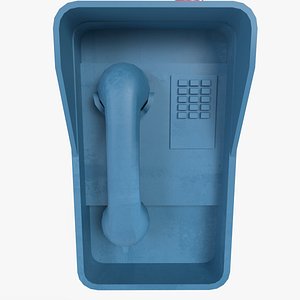 3D Retro Wall Telephone model